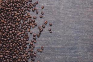 coffee beans isolated on Black background. with copy space for your text photo