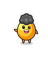 golden egg character as the afro boy vector