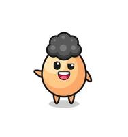 egg character as the afro boy vector