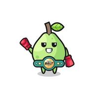 guava boxer mascot character vector