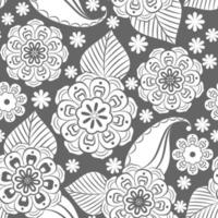 Seamless stylized flowers pattern vector