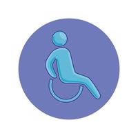 disabled avatar in wheelchair vector