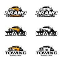 towing logo template vector