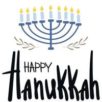 Hanukkah Greeting card.Jewish Holiday Hanukkah vector