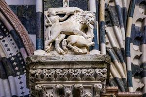 Detail from Genoa Cathedral in Italy photo