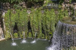 Oval Fountain at Villa d'Este in Tivoli, Italy photo