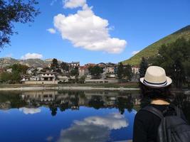 lake pio in villalago abruzzo photo