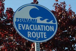 ruta de evacuación del tsunami foto