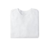 White folded sweatshirt mockup used as design template, isolated on white background with clipping path photo