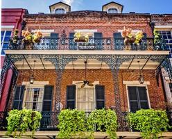 New Orleans, LA, USA, 2016 - 2 Balconies with 7 Planters French Quarter photo