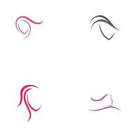 beauty haircut salon logo vector illustration design