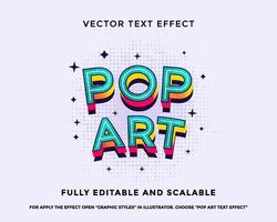 pop art vector text effect editable