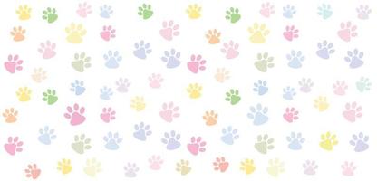 Dog and cat paw pattern background vector