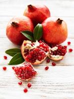 Ripe pomegranate fruits photo