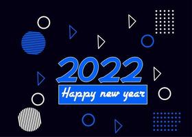 fondo de año nuevo 2022 con estilo geométrico vector
