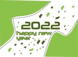 fondo de año nuevo 2022 en estilo festivo verde vector