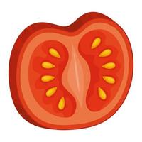ilustración de rodaja de tomate vector