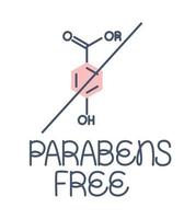 paraben free icon vector