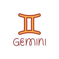 gemini symbol illustration vector