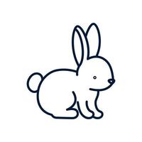 rabbit silhouette design vector