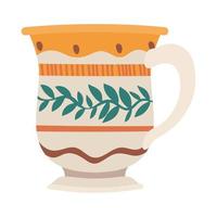 ceramic coffee cup vector