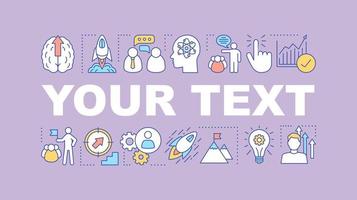Startup launch word concepts banner. Business success. Your text here. Smart goals achieving. Skill improvement. Isolated lettering typography idea with linear icons. Vector outline illustration