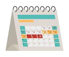 diseño de calendario de fecha límite vector