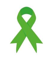 Green Ribbon International Symbol of Mental Health Awareness Month or Week  in May. Vector Illustration in Flat Style Stock Vector - Illustration of  environment, illness: 245191554