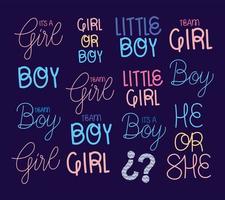 gender reveal quotes vector