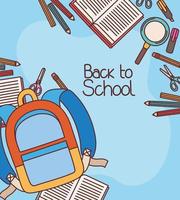 school supplies poster vector