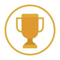 golden trophy icon vector
