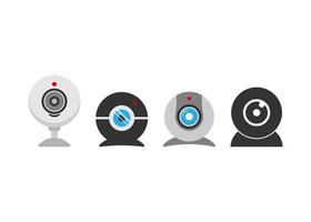 Webcam icon set design illustration flat vector