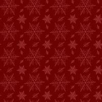 Seamless pattern of pink snowflakes vector