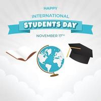 International Students Day November 13th illustration. Happy International Students Day banner background design