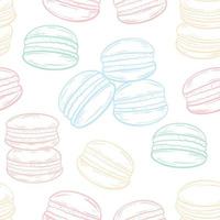 Macaroons seamless pattern vector illustration