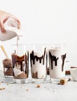 chocolate milkshake concept photo