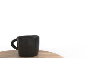 black mug of coffee photo