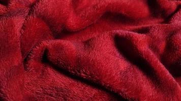 Red fur blanket full frame photo