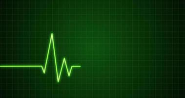 corazón monitor ekg electrocardiograma pulso fondo de bucle sin interrupción. video