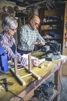 Senior couple in a carpentry photo