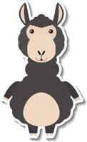 Chubby sheep animal cartoon sticker vector