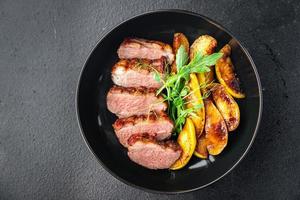 duck breast second course fresh ready to eat meal snack photo