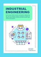 Industrial engineering brochure template layout. Industry sector. Flyer, booklet, leaflet print design with linear illustrations. Vector page layouts for magazines, annual reports, advertising posters