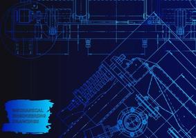 bosquejo. Ilustración de ingeniería vectorial. sistemas de diseño asistido por computadora vector