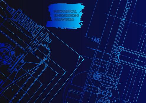 Mechanical instrument making. Technical abstract background vector