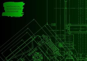 Machine-building industry. Computer aided design systems vector