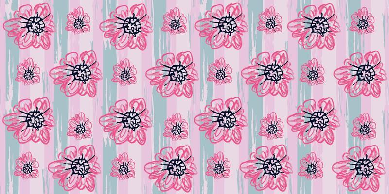 Seamless original pattern. Vector abstract hand drawing with stripes and brushes