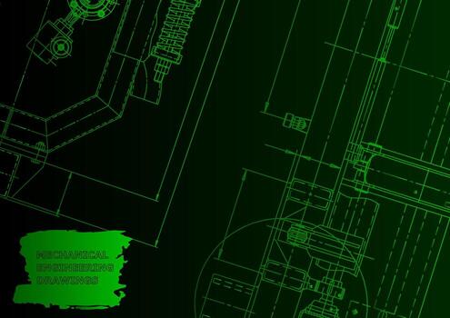 Computer aided design systems. Technical illustrations, background vector