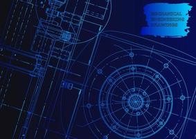 bosquejo. Ilustración de ingeniería vectorial. sistemas de diseño asistido por computadora vector