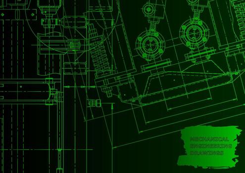 Machine-building industry. Computer aided design systems vector